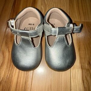Monkey Feet Silver Dress Shoes for Kids